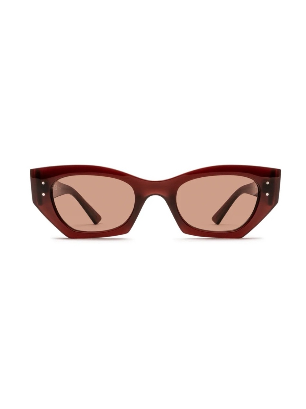 Ray-Ban RB-4430 Burgundy Cat-Eye Sunglasses with Rose-Tinted Lenses